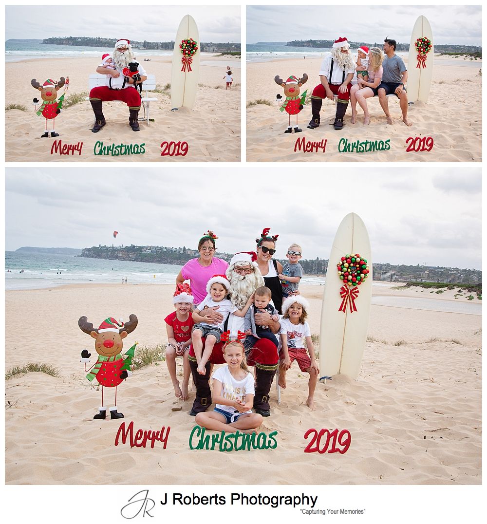 Sydney Santa Photos at the Beach by J Roberts Photography at Long Reef Beach
